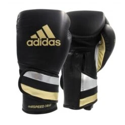 Adidas AdiSpeed Boxing Gloves - Velcro -Venum Shop adiblackgoldsilver 2