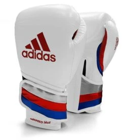 Adidas AdiSpeed Boxing Gloves - Velcro -Venum Shop adispeed velcro white red blue 4