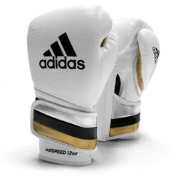 Adidas AdiSpeed Boxing Gloves - Velcro -Venum Shop adispeed velcro whitegold
