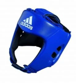 Adidas 'AIBA Style' Training Headguard -Venum Shop aibah1t blue 3 4 front 2 2