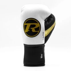 Ringside Pro Contest Alpha Boxing Gloves -Venum Shop alpha fight glove white black gold 1