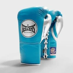 Geezers Elite Pro Fight Gloves - Special Edition -Venum Shop aqua silver