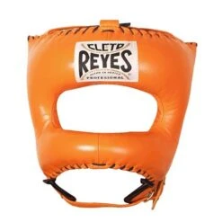 Cleto Reyes Pointed Nylon Bar Headguard -Venum Shop cleto reyes pointed orange headguard geezers boxing 2