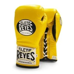 Cleto Reyes 'Safetec' Pro Fight Boxing Glove -Venum Shop cleto safe tec yellow 2