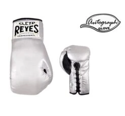 Cleto Reyes Autograph Boxing Glove -Venum Shop cleto reyes autograph boxing glove silver geezers boxing 1