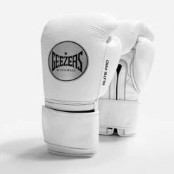 Geezers Elite Pro Training/Sparring Gloves 2.0 - Velcro -Venum Shop elite pro velcro white