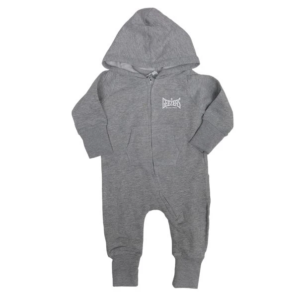 Geezers Back Logo Baby Coverall - Grey 2 Geezers Back Logo Baby Coverall - Grey - Image 2