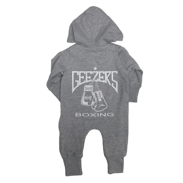 Geezers Back Logo Baby Coverall - Grey 3 Geezers Back Logo Baby Coverall - Grey - Image 3
