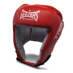 Geezers Leather TRG Boxing Headguard -Venum Shop geezers trg leather headguard red