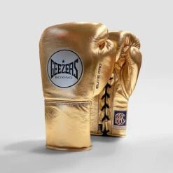 Geezers Elite Pro Fight Gloves - Special Edition -Venum Shop gold silver