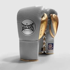 Geezers Elite Pro Fight Gloves - Special Edition -Venum Shop grey gold