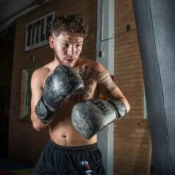 TITLE Distressed Glory Training Gloves - Grey -Venum Shop hostg lifestyle