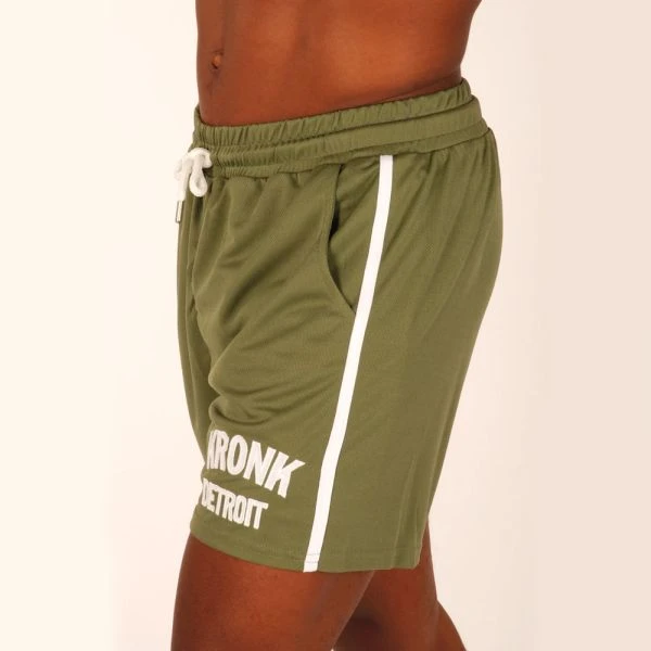 Kronk Single Stripe Detroit Applique Lined Shorts 3 Kronk Single Stripe Detroit Applique Lined Shorts - Image 3