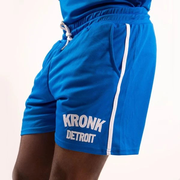 Kronk Single Stripe Detroit Applique Lined Shorts 1 Kronk Single Stripe Detroit Applique Lined Shorts