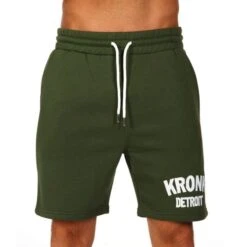 Kronk Detroit Applique Jog Shorts -Venum Shop kronk applique detroit jog shorts khaki 1