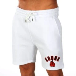 Kronk Gloves Applique Jog Shorts -Venum Shop kronk applique gloves jog shorts white 1