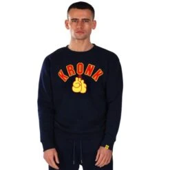 Kronk Gloves Applique Sweatshirt -Venum Shop kronk gloves applique sweatshirt navy 1