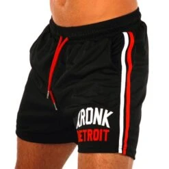 Kronk Iconic Detroit Applique Lined Shorts -Venum Shop kronk iconic detroit applique lined shorts black red 1