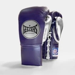 Geezers Elite Pro Fight Gloves - Special Edition -Venum Shop purple silver