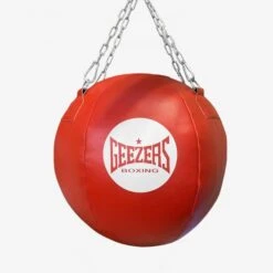 Geezers Elite Pro Leather Super Heavy Wrecking Ball -Venum Shop super heavy wrecking red