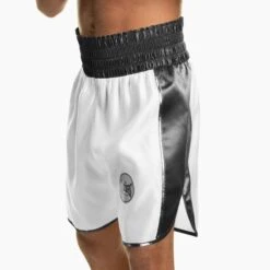 Suzi Wong X Geezers Satin 2 Colour Boxing Shorts -Venum Shop sw1700 white black 1