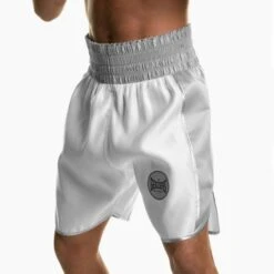 Suzi Wong X Geezers Satin 2 Colour Boxing Shorts -Venum Shop sw1700 white silver 1
