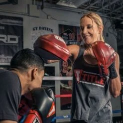 TITLE Boxing Blood Red Leather Punch Mitts -Venum Shop title boxing blood red leather punch mitts 6