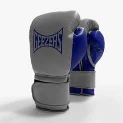 Geezers Hammer Training/Spar Boxing Gloves 2.0 - Velcro -Venum Shop velcro grey blue