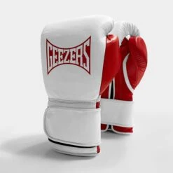 Geezers Hammer Training/Spar Boxing Gloves 2.0 - Velcro -Venum Shop velcro white red