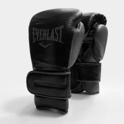 Everlast Powerlock2 Pro Training Boxing Gloves - Hook & Loop -Venum Shop velcro black