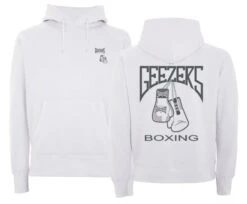 Geezers Hoodie Gloves Back Logo -Venum Shop white grey hoodie 1