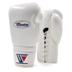 Winning MS Training Lace Boxing Gloves -Venum Shop winning lace boxing gloves white 4